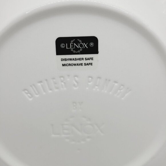 Lenox Butlers Pantry Off White Embossed Luncheon Salad Plate 9" Diameter Mint - Picture 5 of 8